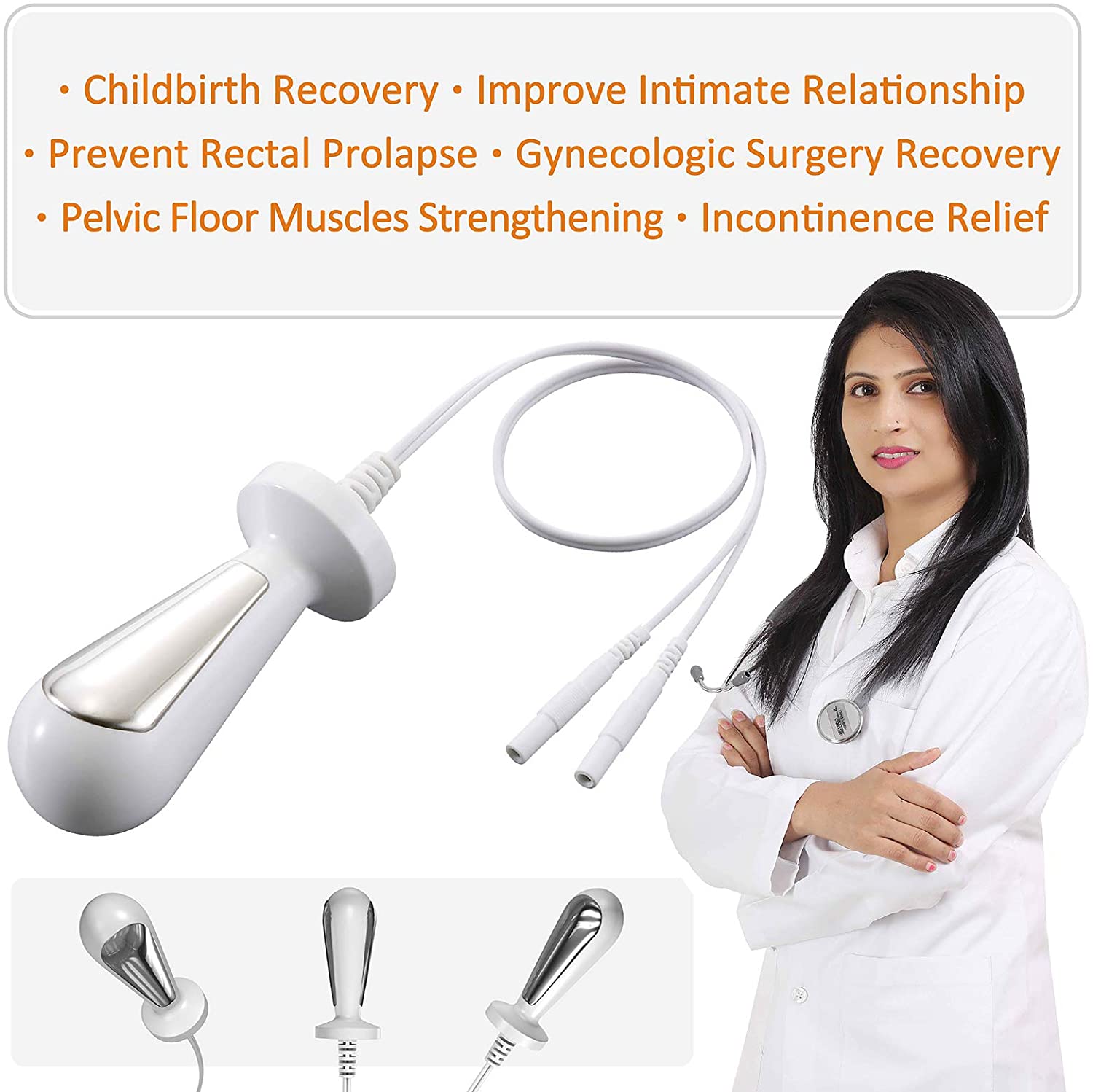 iSTIM Probe for Kegel Exercise, Pelvic Floor Electrical Muscle Stimulation, Incontinence